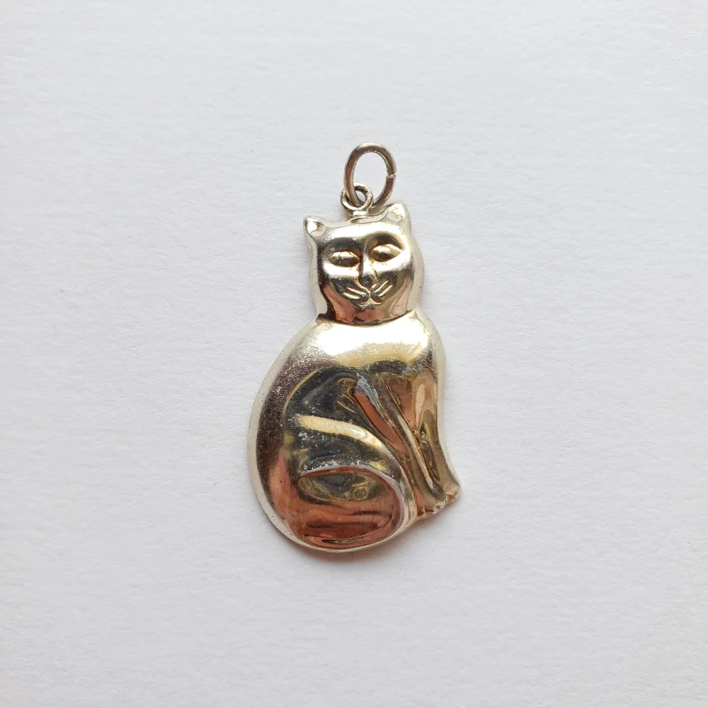 vintage signed NF 925 Sterling Silver Pendant - Picture 3 of 7